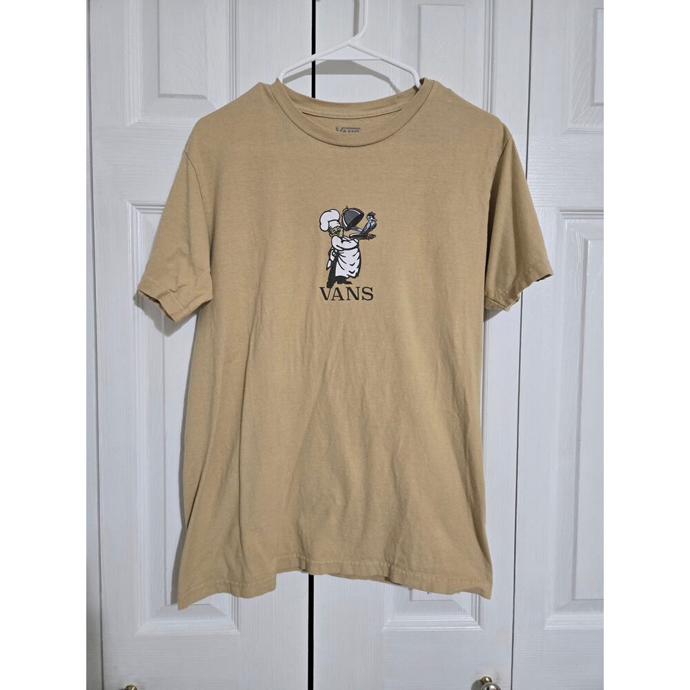 Vans small classic fit men's tan tshirt